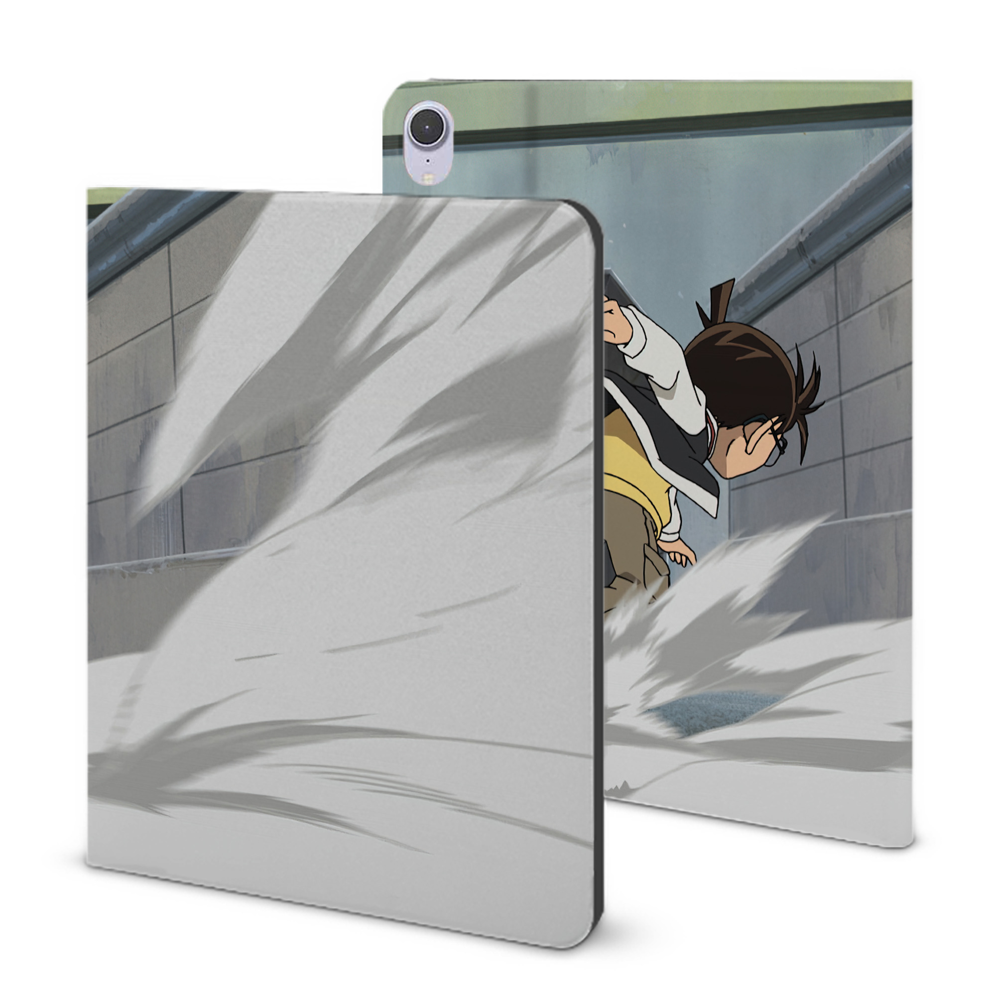 （画像用） 名探偵コナン Detective Conan IPad ケース ブック型 PUレザー TPU 耐衝撃 軽量 薄型 ペン収納なし 全面保護 IPad 各モデル対応
